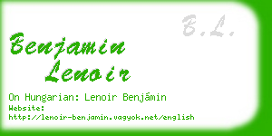 benjamin lenoir business card